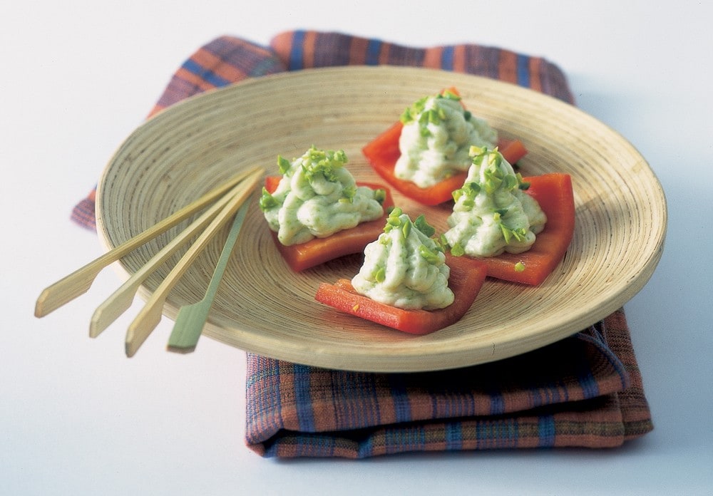 Tartine di peperone con gorgonzola ai pistacchi ricetta