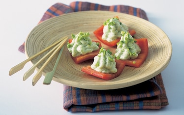 Tartine di peperone con gorgonzola ai pistacchi
