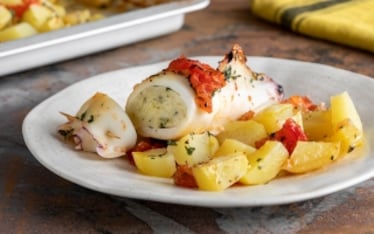 Calamari e patate al forno