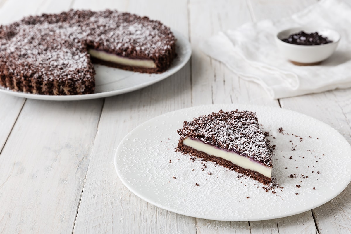 Torta di briciole con crema ricetta