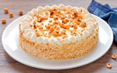 Torta di nocciole e crema gianduia