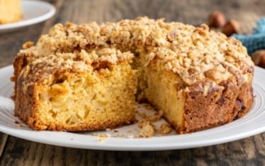 Torta con zucchero di canna e mele