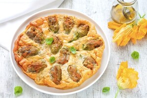 Preparazione Tortino di fiori di zucca ripieni - Fase 5