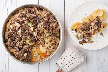 Tortino di patate e funghi