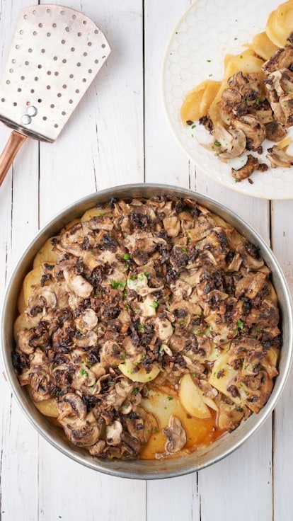 Tortino di patate e funghi
