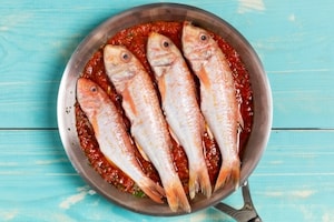 Preparazione Triglie alla livornese - Fase 2