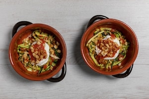 Preparazione Uova in camicia gratinate con zucchine - Fase 3