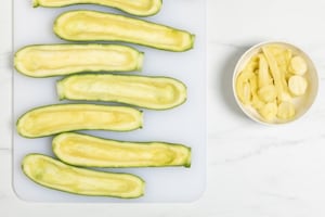Preparazione Zucchine ripiene - Fase 1