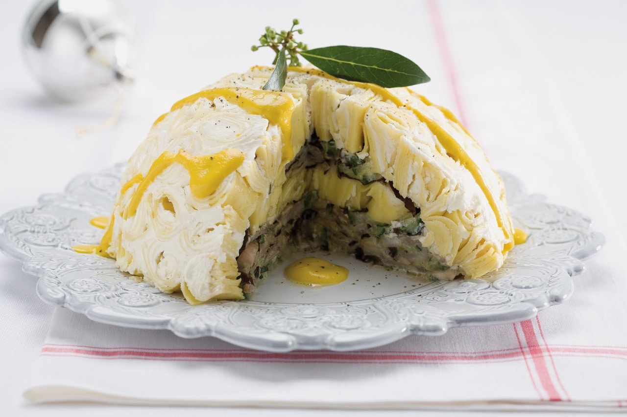 Timballo di pasta alla ricotta e verdura ricetta