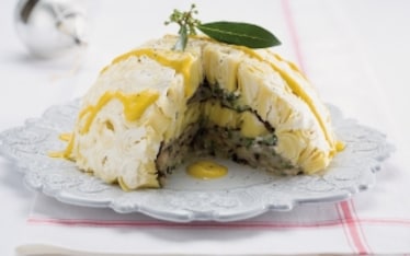 Timballo di pasta alla ricotta e verdura