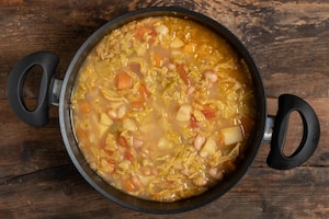 Preparazione Zuppa di cavolo verza e fagioli - Fase 4