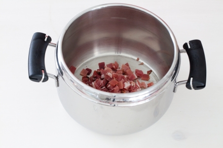 Preparazione Zuppa d'orzo - Fase 1 Preparazione Zuppa d'orzo - Fase 1