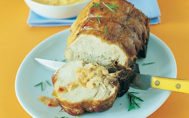 Carré con purè di zucca e patate