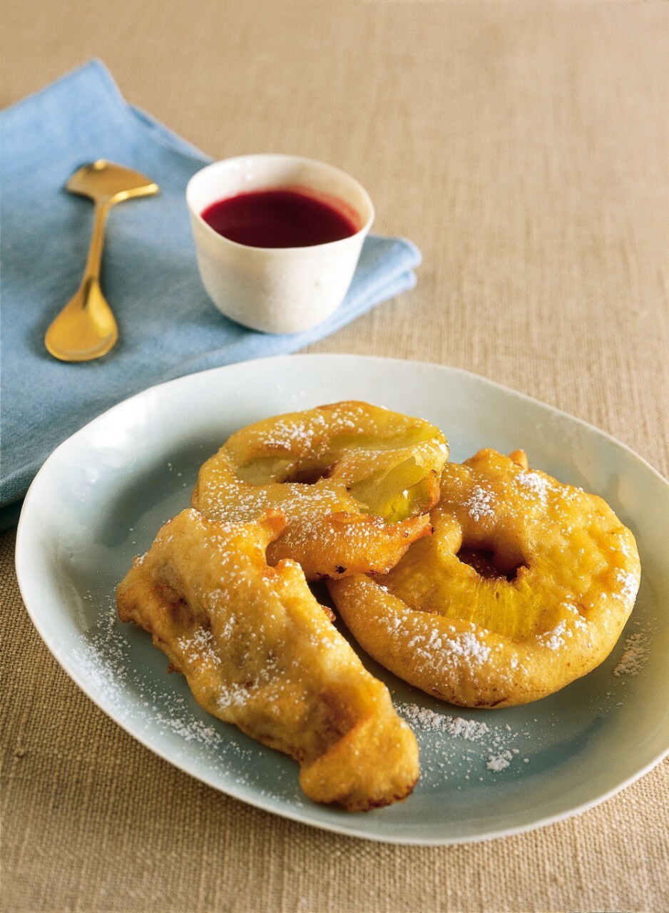 Frittelle di frutta allo champagne ricetta