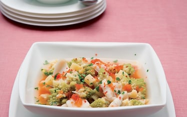 Pasta e broccoli in brodo d' arzilla