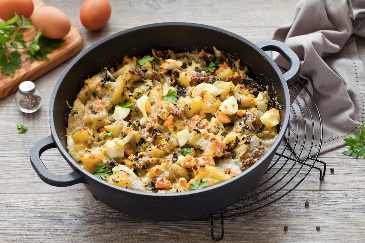 Pasticcio di bietole e patate ricetta