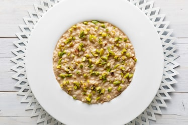 Risotto al pistacchio e pancetta