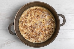 Preparazione Risotto al pistacchio e pancetta - Fase 3