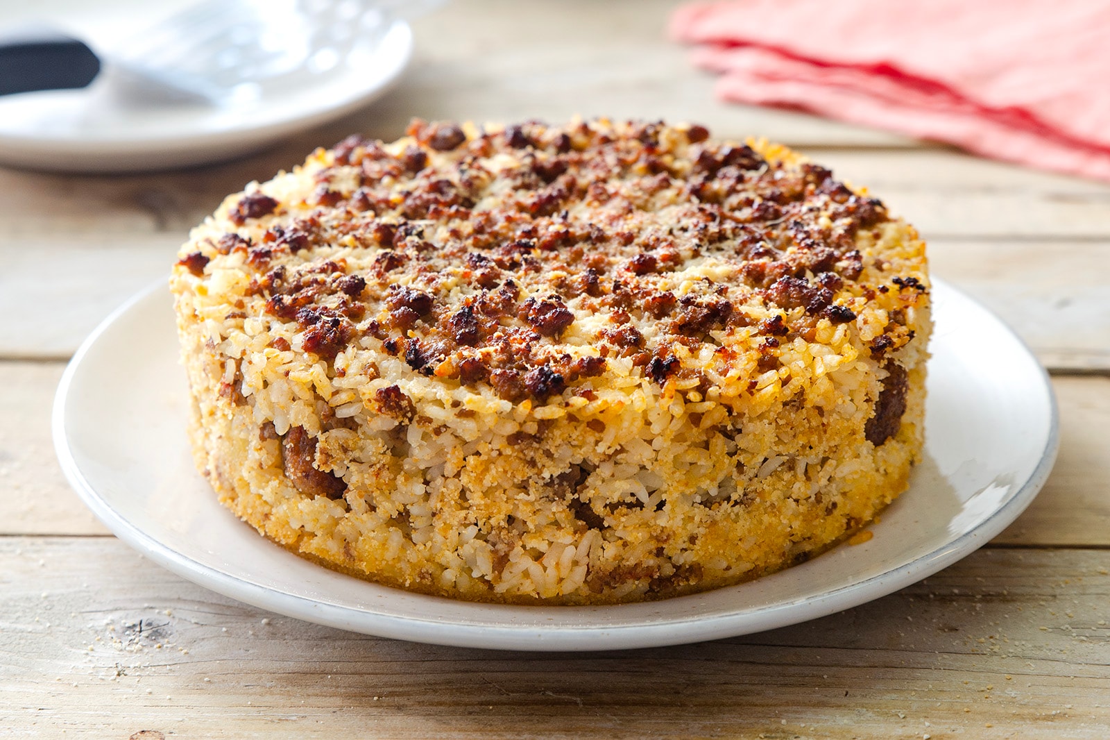 Timballo di riso al forno con polpette ricetta