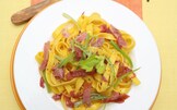 Tagliatelle con la lingua salmistrata