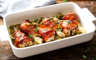 Cosce di pollo allo speck