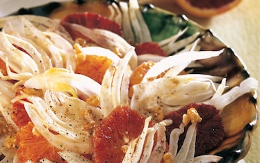 Finocchi con noci e arance