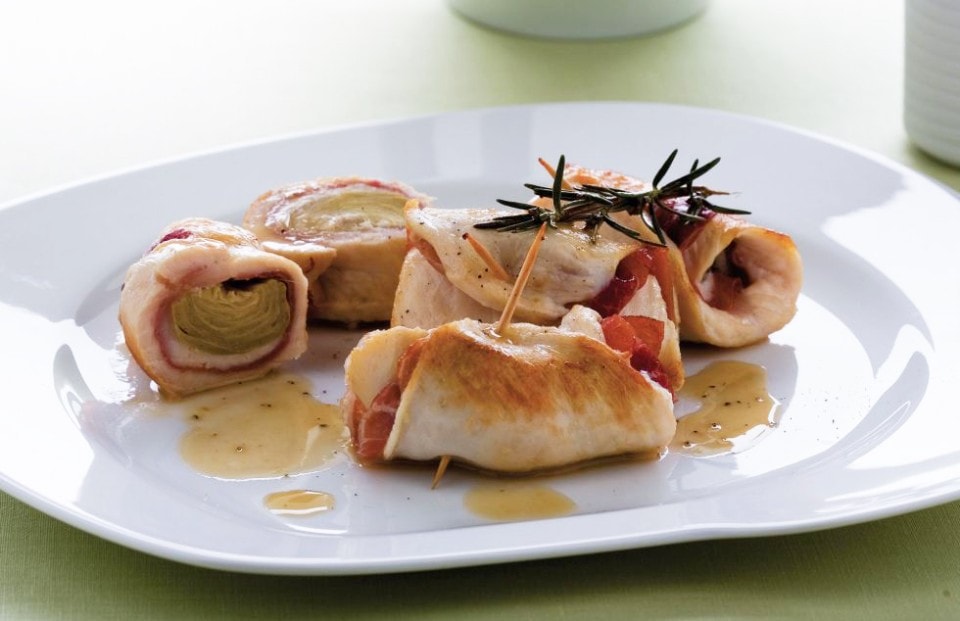 Involtini di pollo ai carciofi ricetta