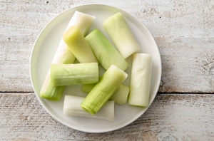 Preparazione Porri al prosciutto - Fase 1