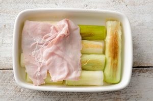 Preparazione Porri al prosciutto - Fase 3