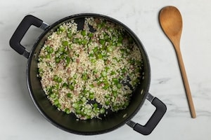 Preparazione Risotto con asparagi e pancetta - Fase 2