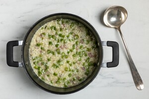 Preparazione Risotto con asparagi e pancetta - Fase 3