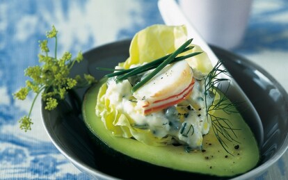 Avocado con ripieno d’aragosta 