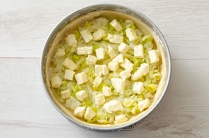 Preparazione Torta con porri e brie - Fase 3