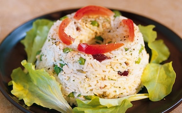 Anello di riso e salmone