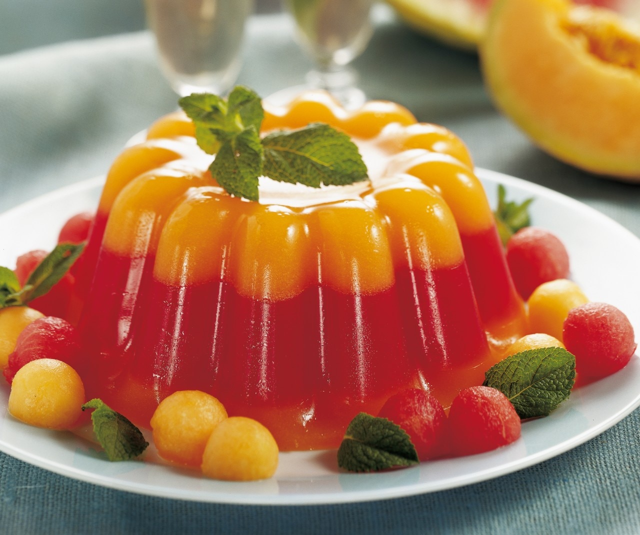 Aspic di anguria e melone ricetta