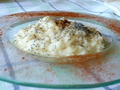 Risotto con aceto balsamico tradizionale di Reggio Emilia e semi di papavero ricetta