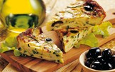 Frittata di zucchine al caprino e olive nere