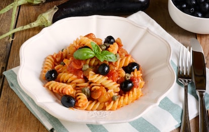 Fusilli con caponata di melanzane