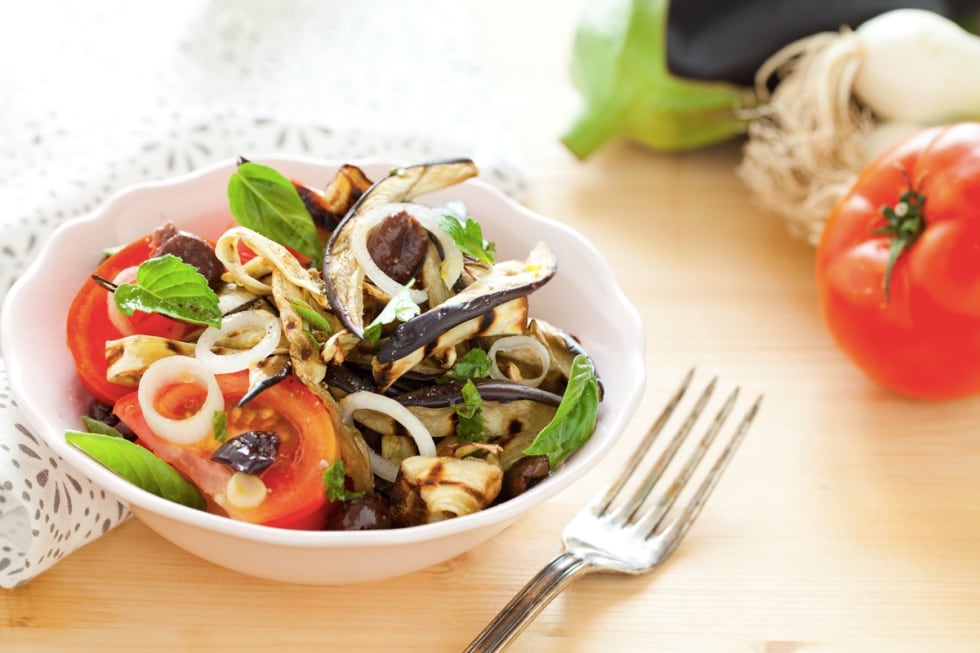 Insalata di melanzane alla menta ricetta