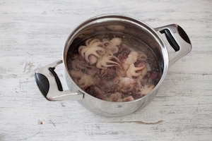 Preparazione Insalata di moscardini e fagiolini - Fase 1