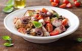 Insalata di polpo freddo e melanzane