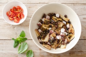 Preparazione Insalata di polpo freddo e melanzane - Fase 4