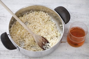 Preparazione Risotto alle fragole - Fase 2