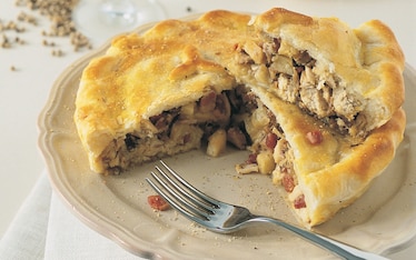 Crostata di faraona con le rape