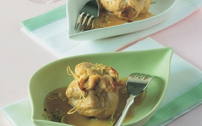 Fagottino di tacchino con patate e fegato d'oca