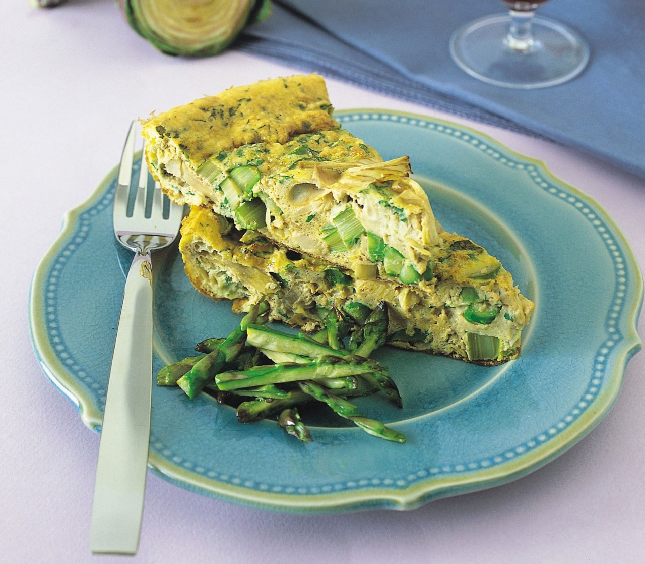 Frittata siciliana di asparagi e carciofi ricetta