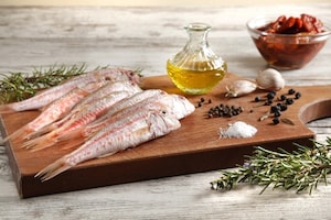 Preparazione Pasta con triglie e pomodori secchi - Fase 1