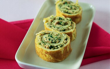 Ruote di frittata al tonno