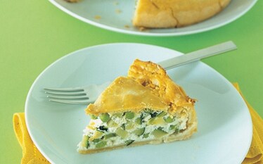 Torta di ricotta, caprini e verdure