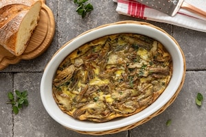 Preparazione Torta di uova e carciofi alla toscana - Fase 5